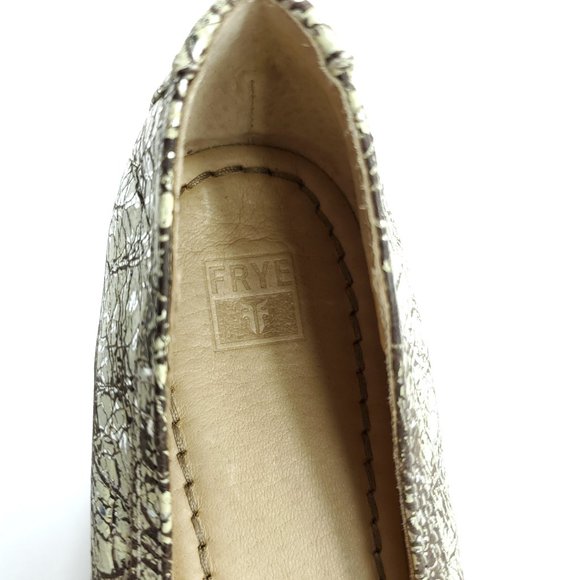 Frye Leather Crackle Carson Ballet Flats - Picture 8 of 9